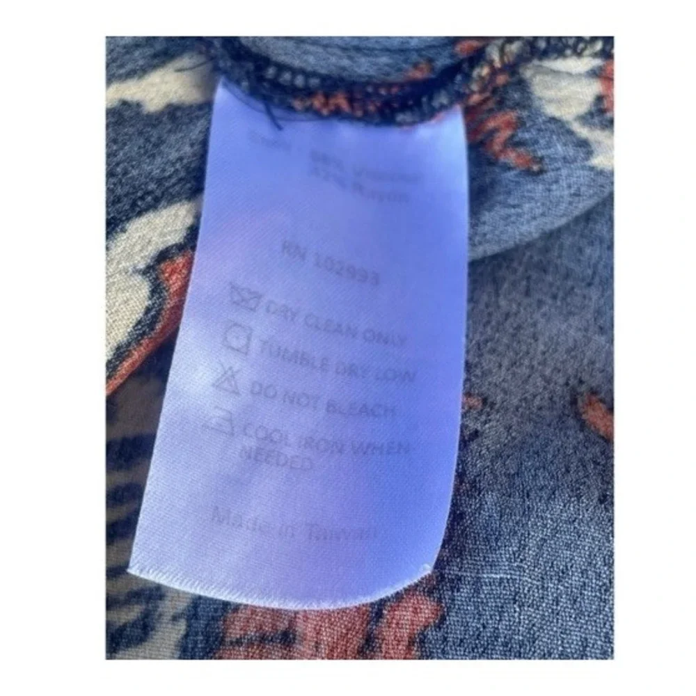 Thakoon Collective Floral Maxi Dress Collared Long Sleeve - Picture 8 of 9
